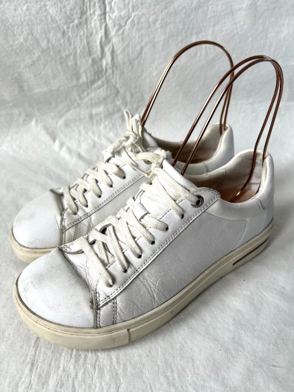 Birkenstock sneakers Bend 37 6 6.5 low top shoes white leather lace up flat